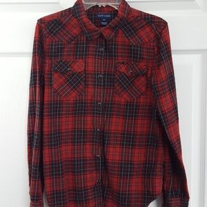 🏇Girl's Ralph Lauren Western plaid top